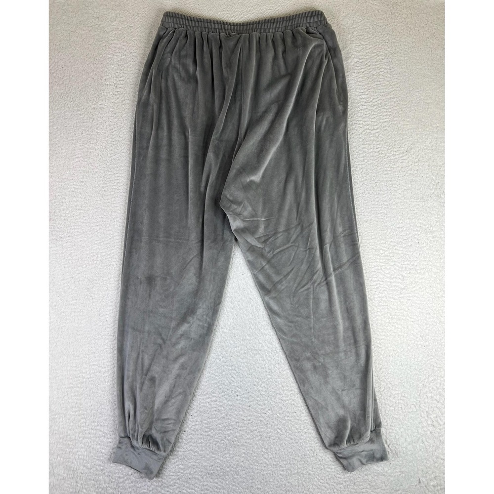 SKIMS Jogger‎ Pants Womens Large Gray Velour Elastic Waist Zip Pockets Soft - Picture 2 of 10